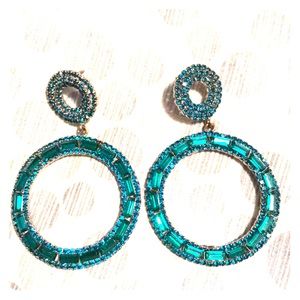 Teal earrings